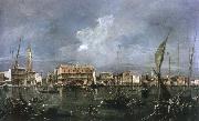 Francesco Guardi venice acrooss the basin of san marco oil on canvas